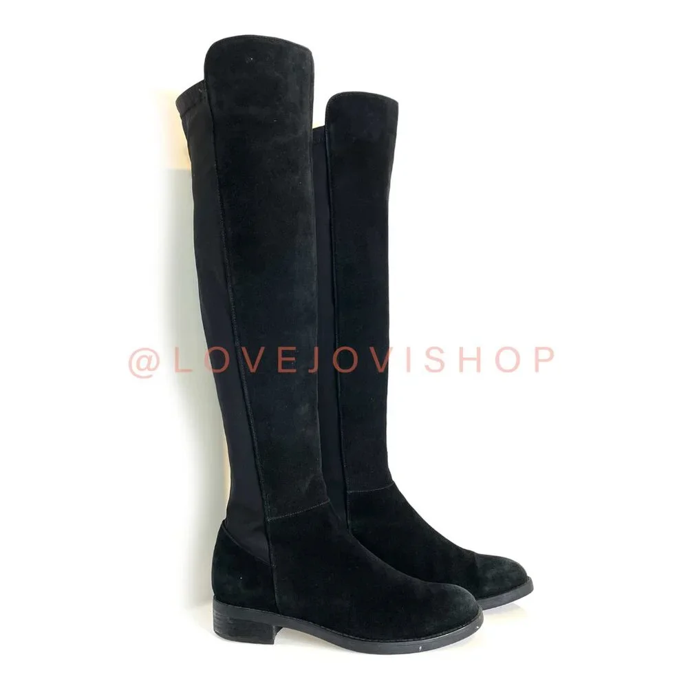 Boots | Blondo Black Suede Over-the-Knee Waterproof | Classic Minimalist Flats 9